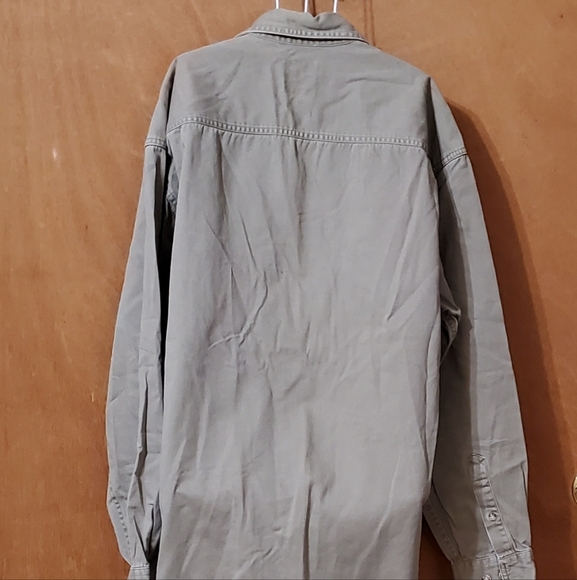 Gap Olive Green Twill Long Sleeved Shirt Size M - Picture 2 of 3